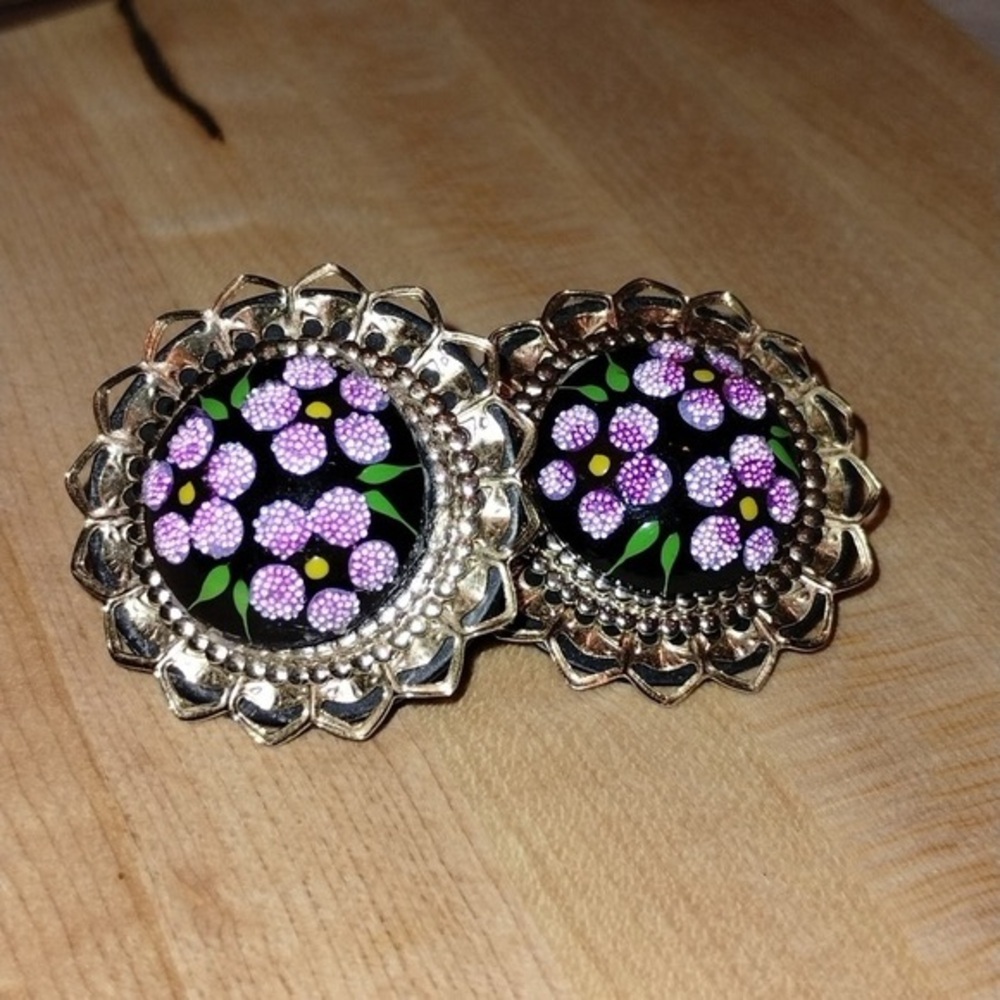 FLORAL VICTORIAN VINTAGE EARINGS